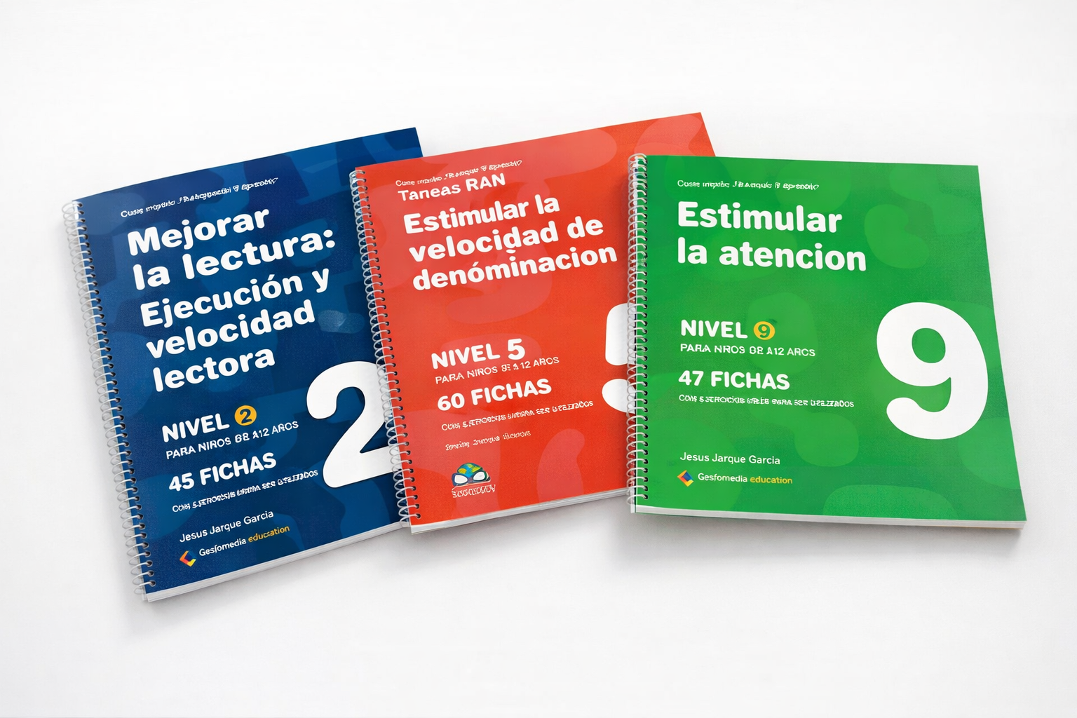 PACK "Mejorar la lectura" + "Tareas para velocidad y fluidez lectora" + "Estimular la atención"